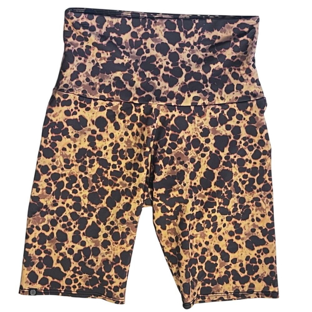 Onzie Tortoise Shell High-Rise Biker Shorts Activewear Size: XS